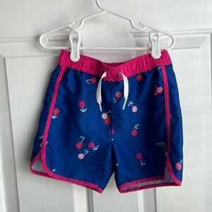 Hanna Andersson girls board shorts cherries size 4 or 100